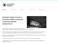 Tablet Screenshot of inceptioncapital.com